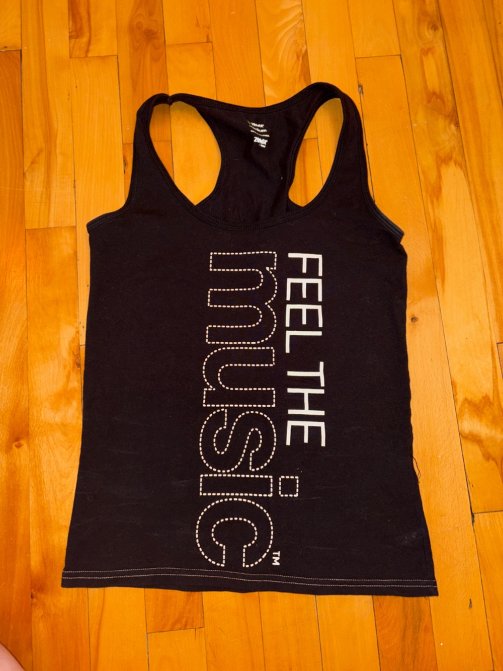 Feel The Music Black Racerback Tank Top